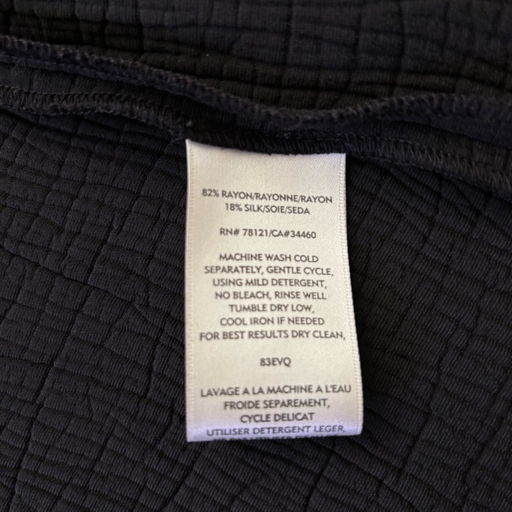 Eileen Fisher Silk Blend Textured Jacket Stand Collar Magnetic Closure Medium - Picture 7 of 9